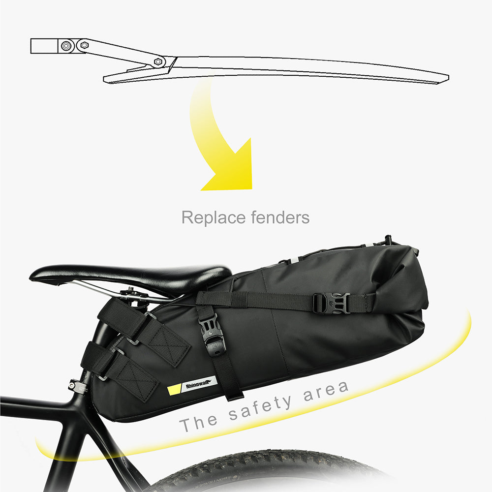 RHINOWALK RK5113 Bicycle Rear Bag 13L Waterproof PVC Polyester Bike Saddle Bag RHINOWALK RK5113 Bicycle Rear Bag 13L Waterproof PVC Polyester Bike Saddle Bag